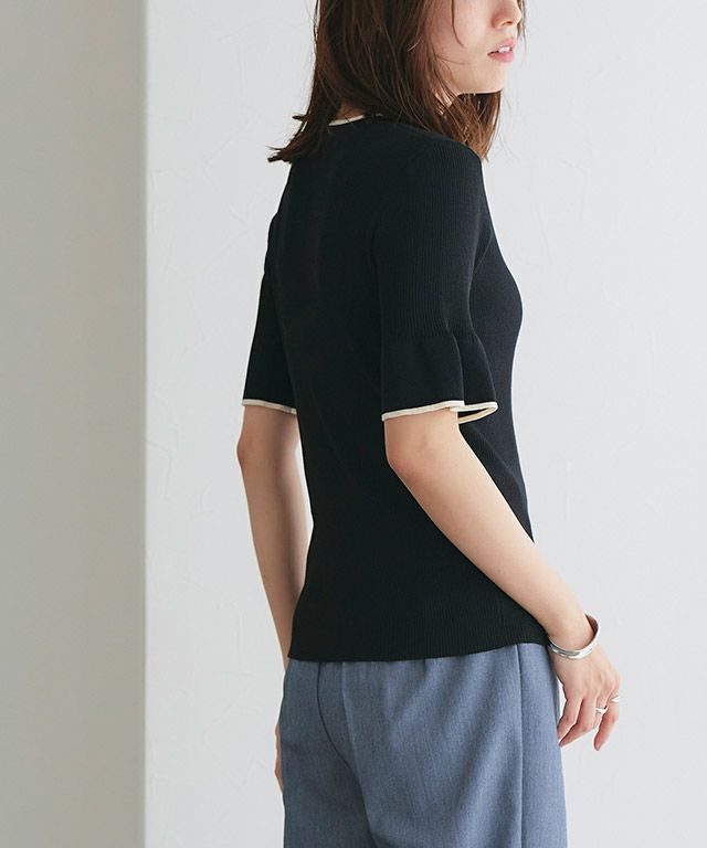 167cm / ブラック×アイボリー / M