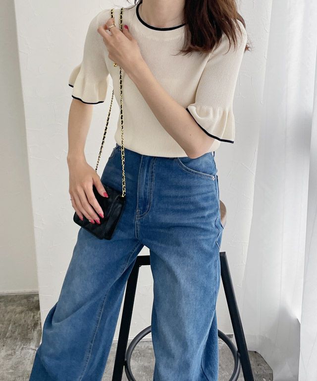 163cm / アイボリー×ブラック / M