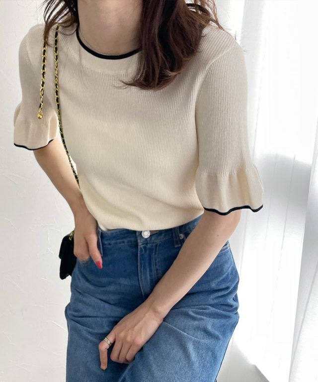 163cm / アイボリー×ブラック / M