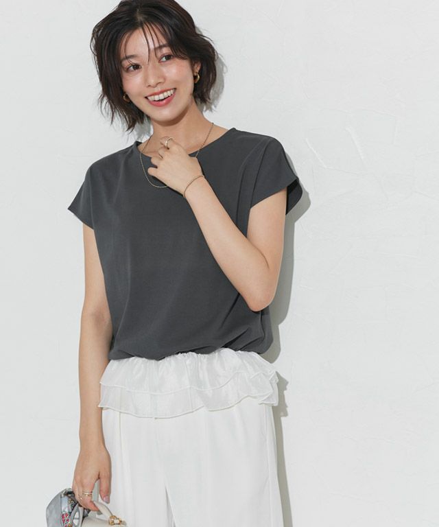 167cm / チャコール×オフホワイト / M