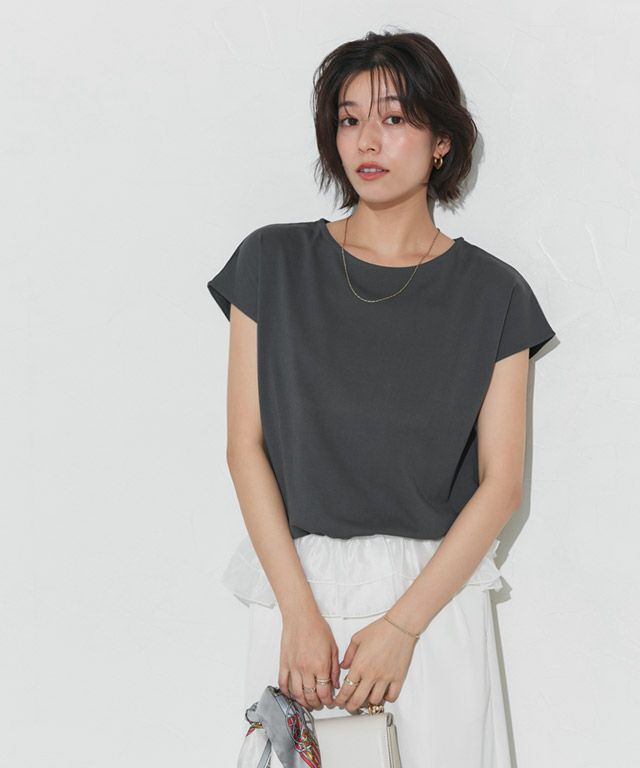 167cm / チャコール×オフホワイト / M