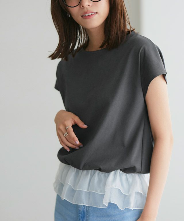 167cm / チャコール×オフホワイト / M