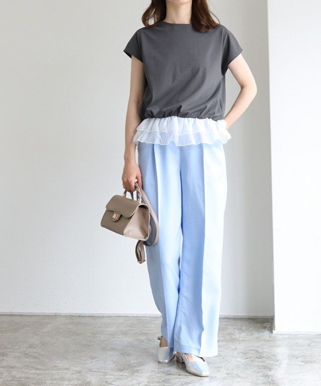 163cm / チャコール×オフホワイト / M