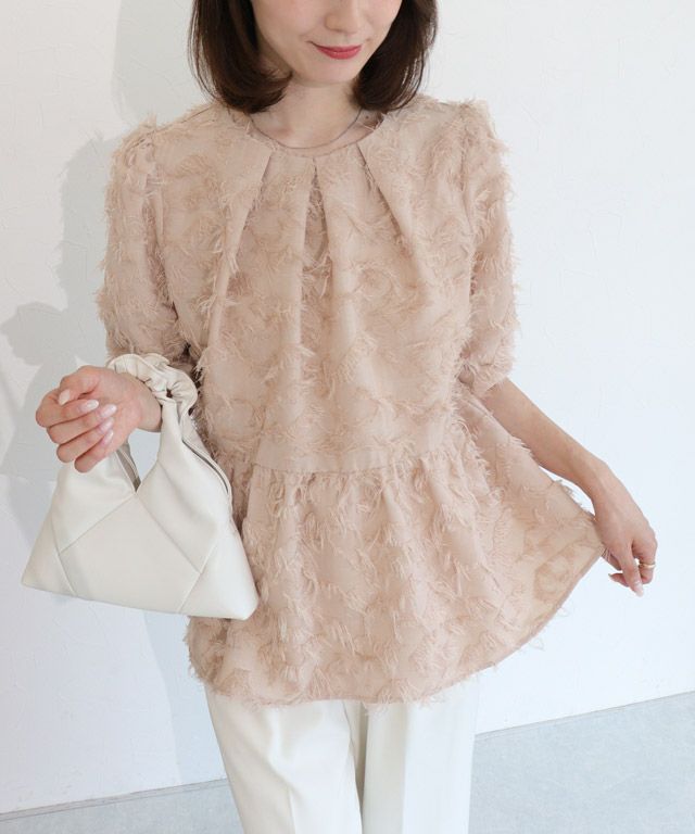 163cm / ピンクベージュ / M