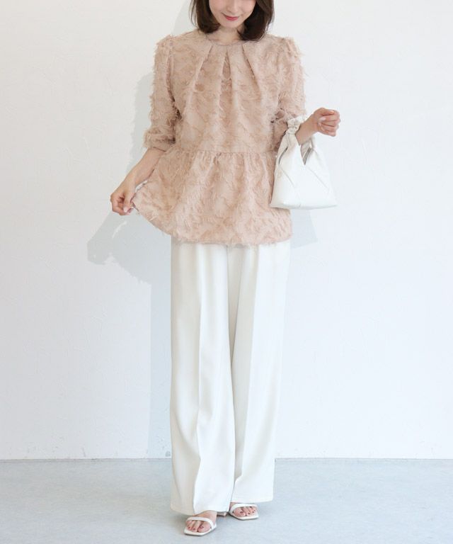 163cm / ピンクベージュ / M