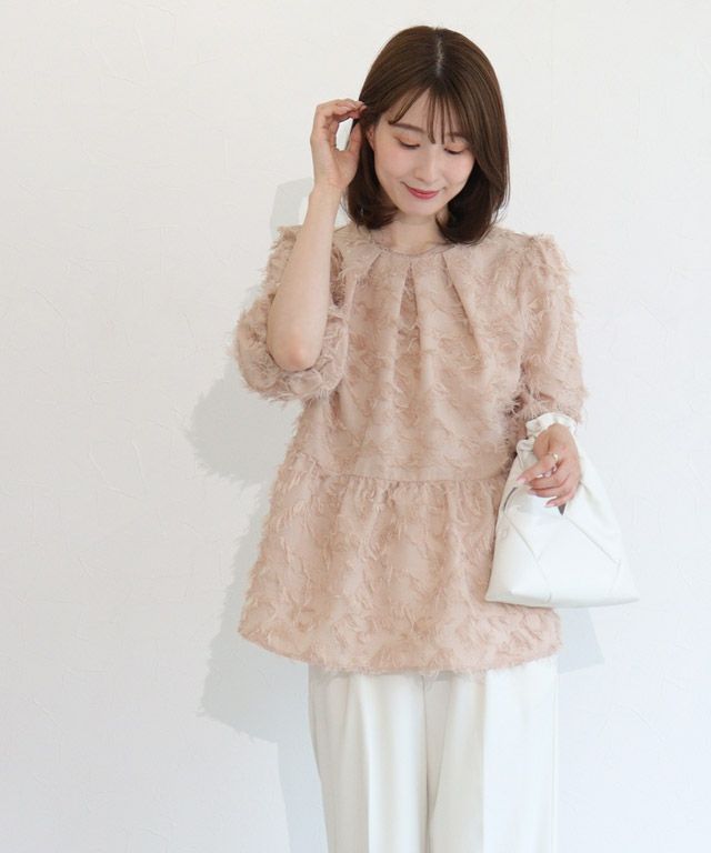 163cm / ピンクベージュ / M