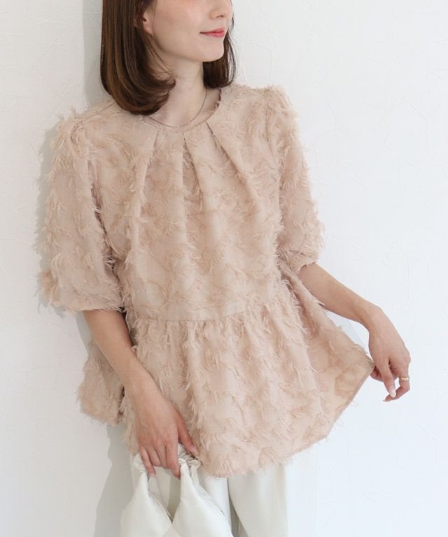 163cm / ピンクベージュ / M