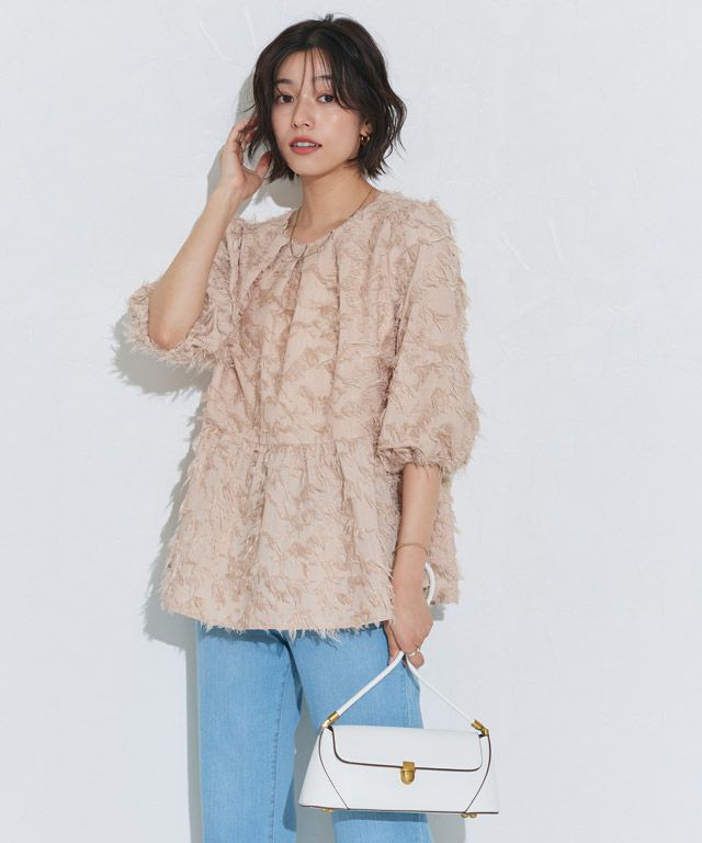 166cm / ピンクベージュ / M