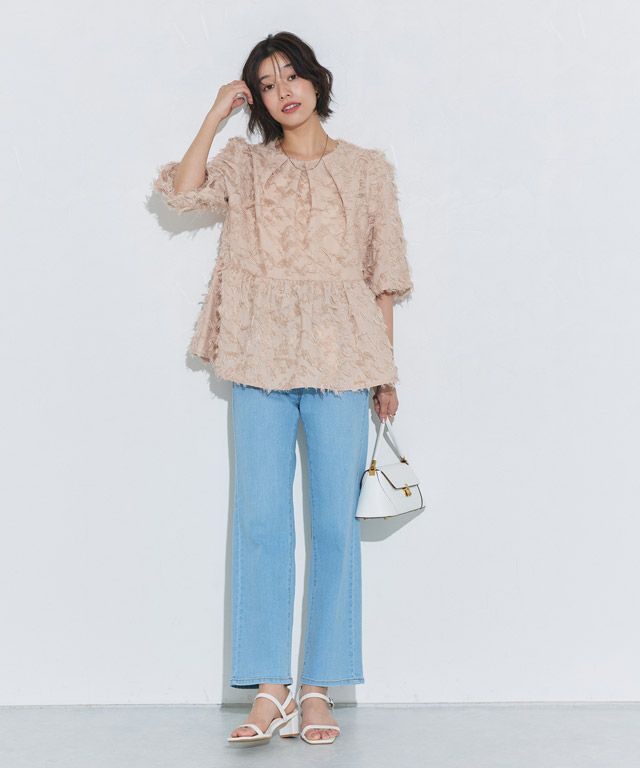 166cm / ピンクベージュ / M