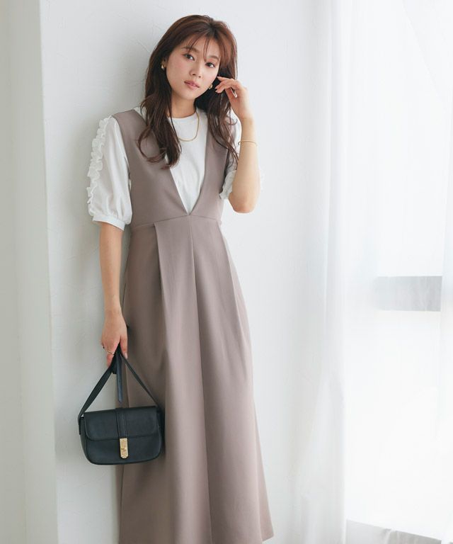 167cm / オフホワイト / 袖フリル / M