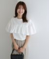 163cm / オフホワイト / ラッフルフリル / M