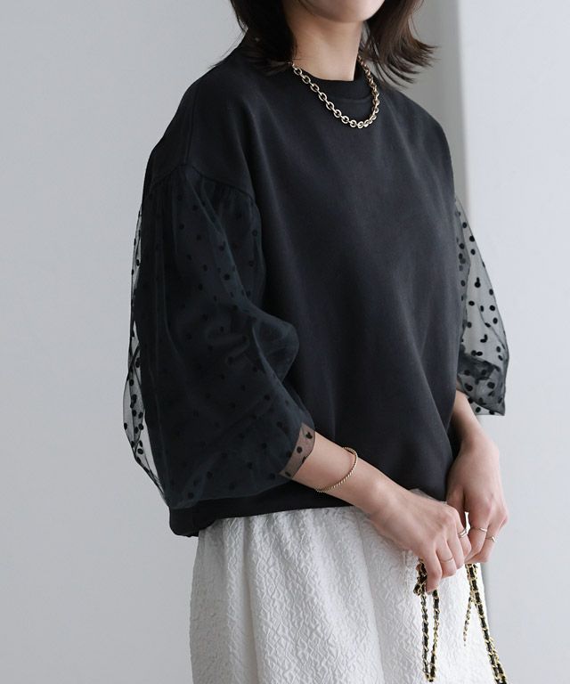 167cm / ブラック×ドット / M