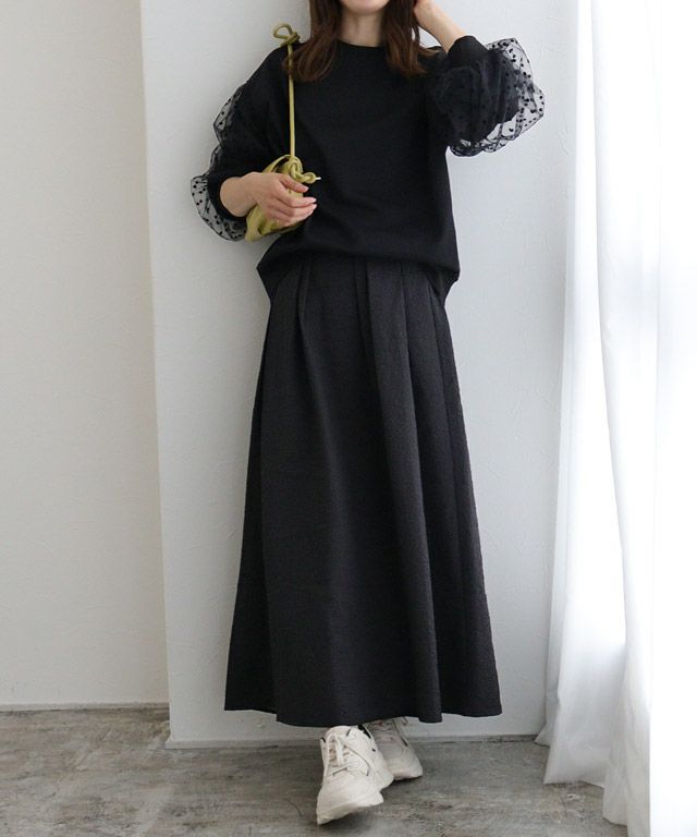 163cm / ブラック×ドット / M