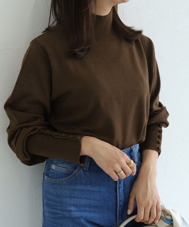 150cm / ブラウン / ハイネック / M
