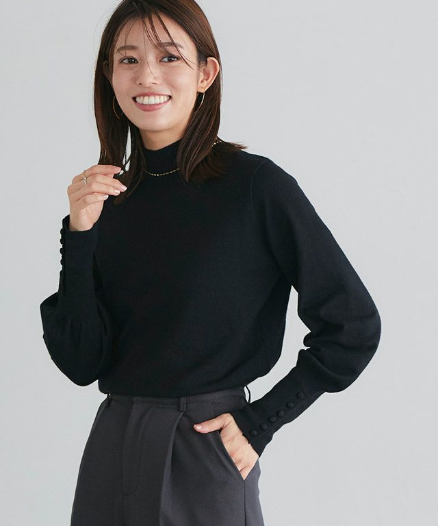 167cm / ブラック / ハイネック / M