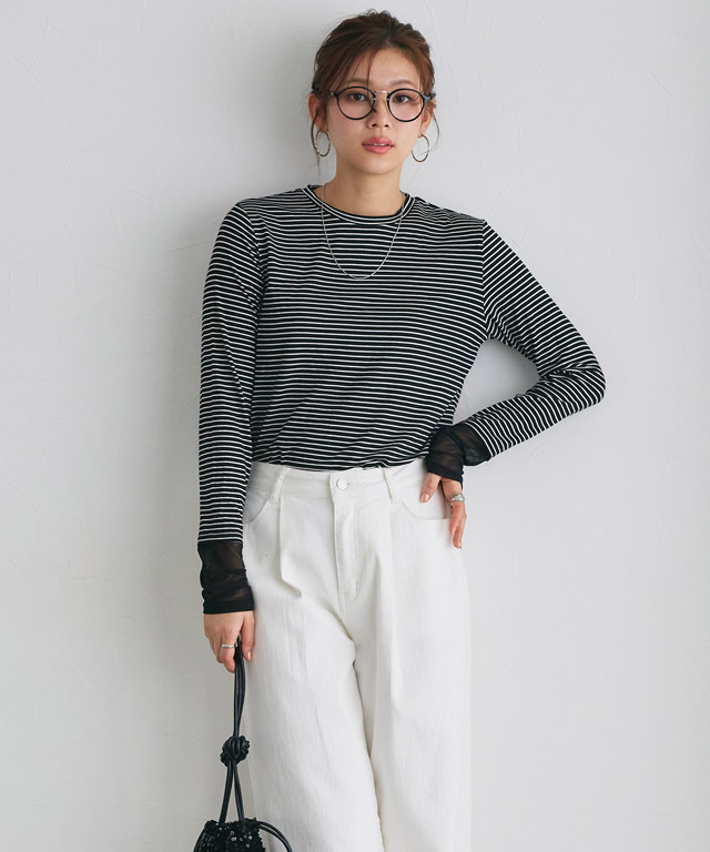 157cm / ブラック / タートルネック / フェザーカフス / M