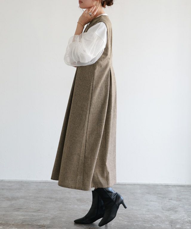 166cm / チェック / ブラウン / M