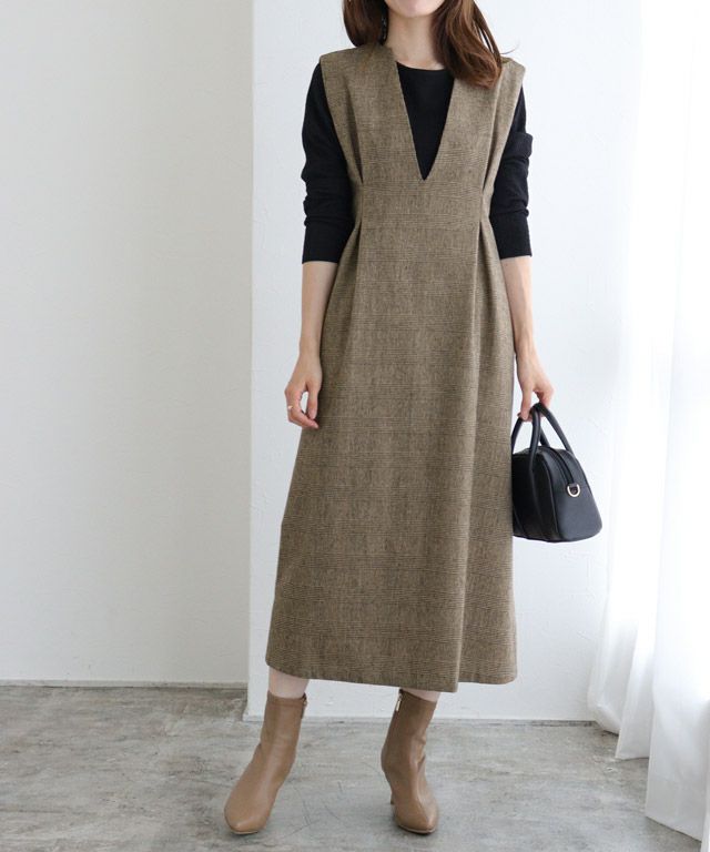 163cm / チェック / ブラウン / M