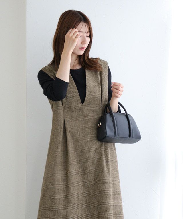 163cm / チェック / ブラウン / M