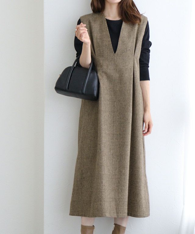 163cm / チェック / ブラウン / M