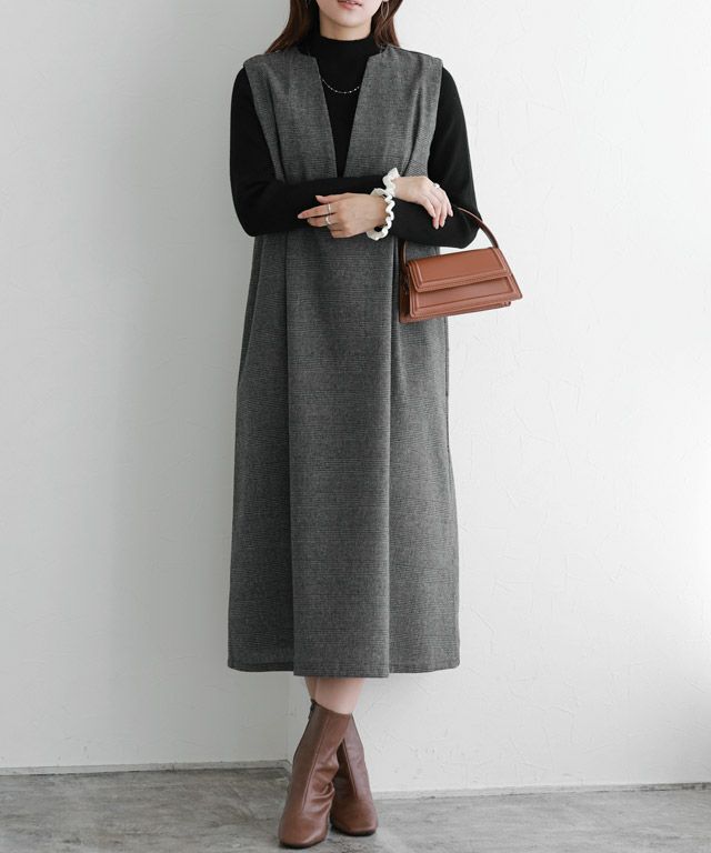 166cm / チェック / チャコール / M