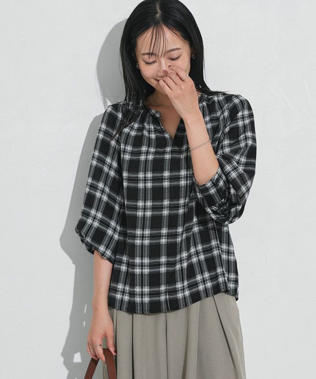 162cm / チェック / ブラック / M