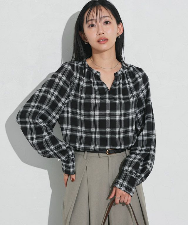 162cm / チェック / ブラック / M