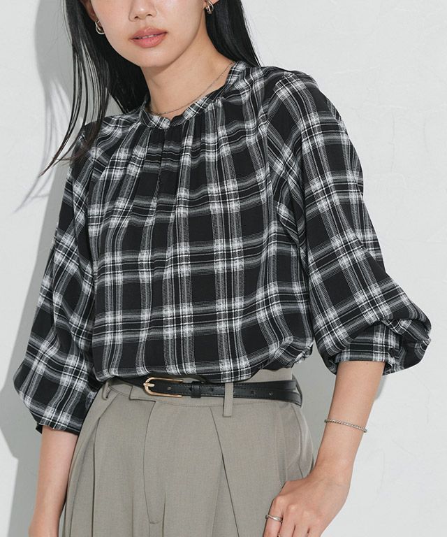 162cm / チェック / ブラック / M