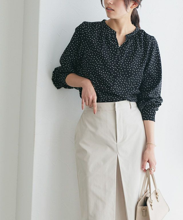 167cm / ドット / ブラック / M