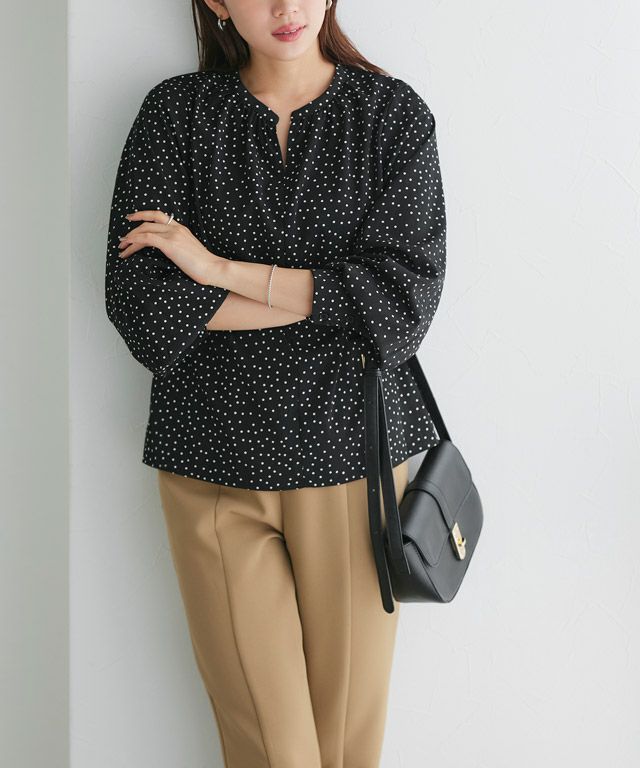 166cm / ドット / ブラック / M