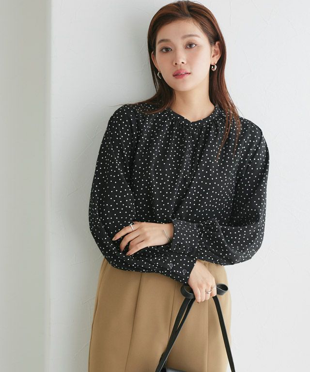 166cm / ドット / ブラック / M