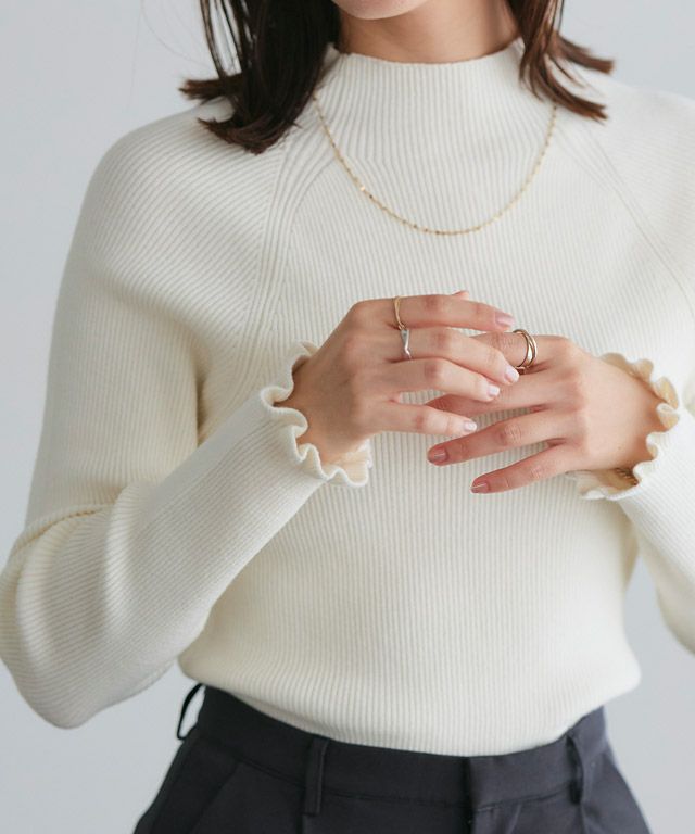 167cm / オフホワイト / ハイネック / M