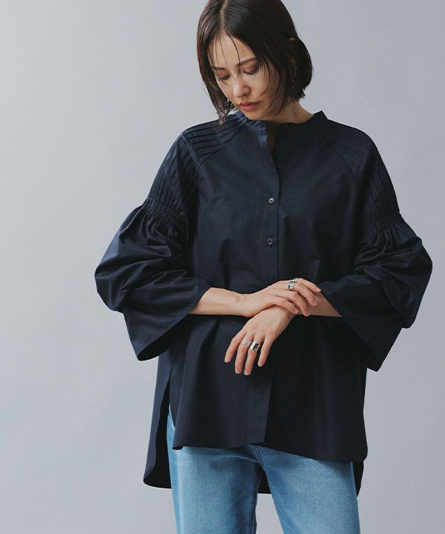 [RASW] ピンタックキャンディスリーブブラウス