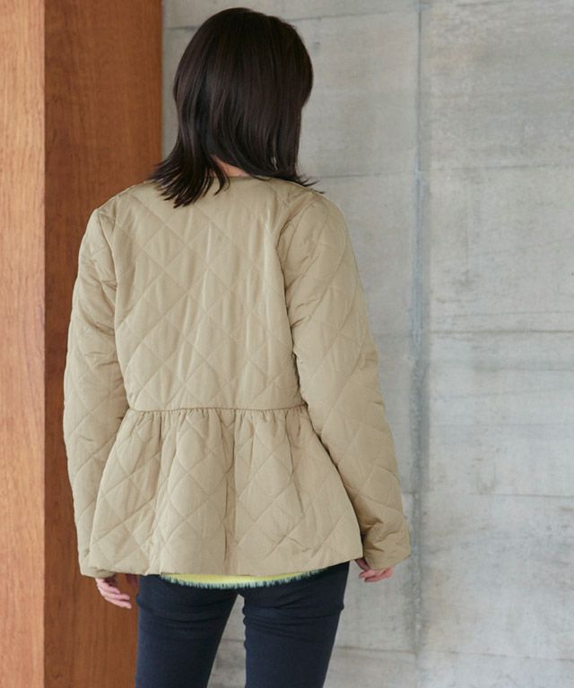 ノーカラーフレアキルティングブルゾン【スピード配送】 | 【公式