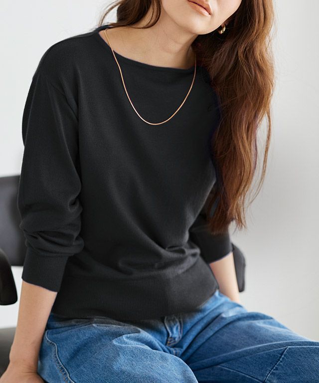 洗えるふんわりカシミヤタッチニット【Pierrot】