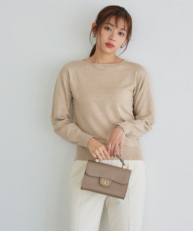 166cm / レッド / ボートネック / M