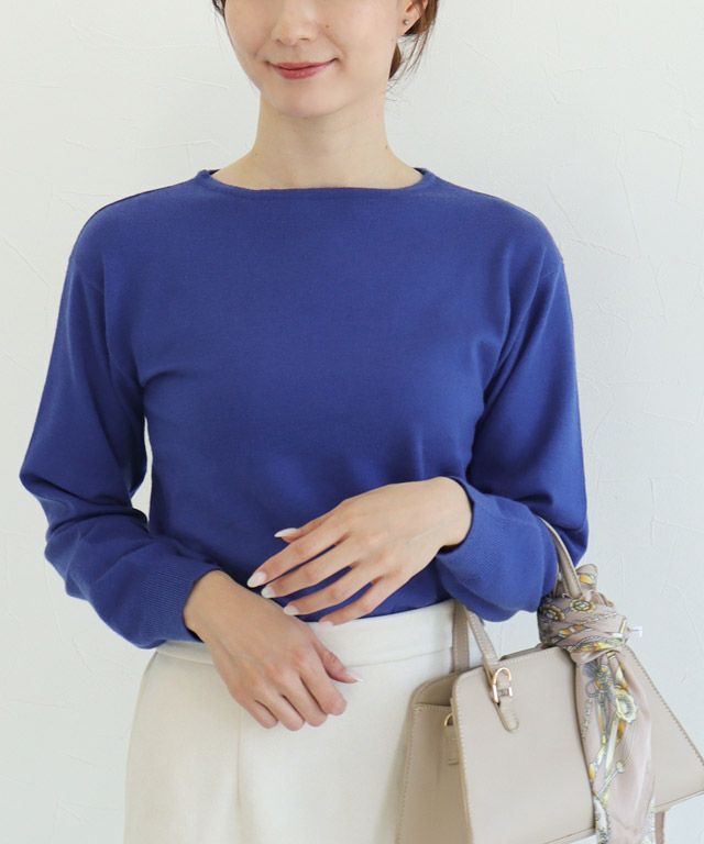 163cm / ロイヤルブルー / ボートネック / M