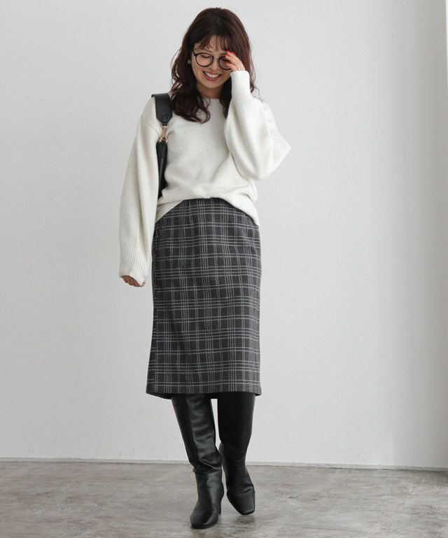 FINAL SALE！特別価格】丈と柄が選べるカシミヤタッチIラインスカート ◇送料無料 |  【公式】Pierrot（ピエロ）レディースファッション通販サイト