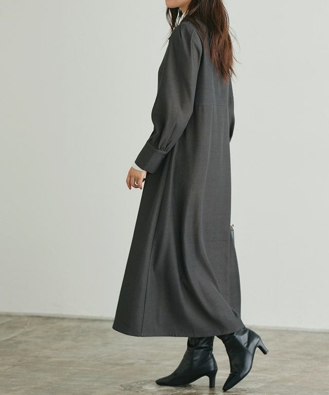 front gather kurumi button flare tops / フロントギャザー