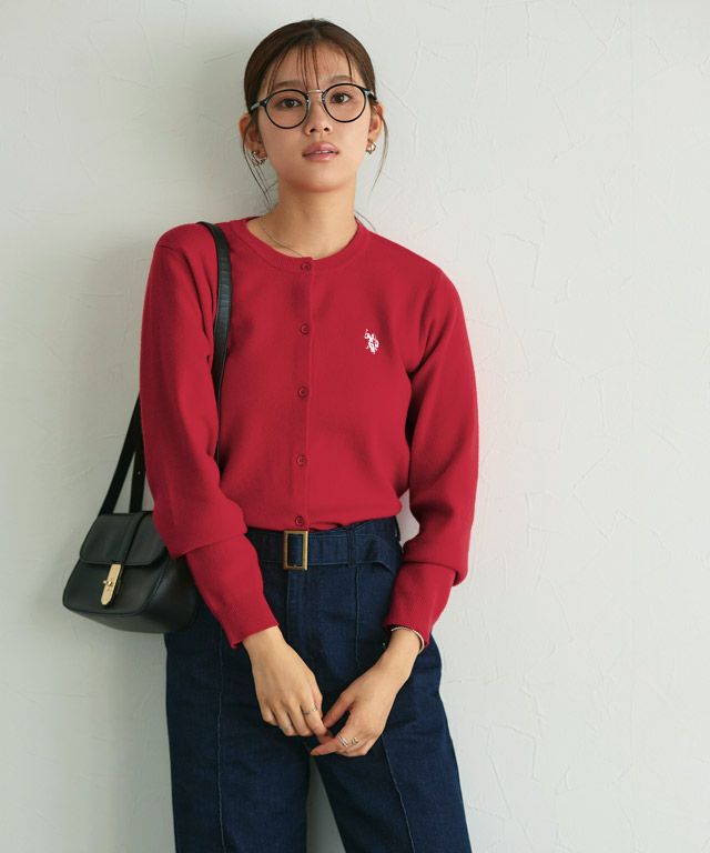 166cm / レッド×アイボリー / M