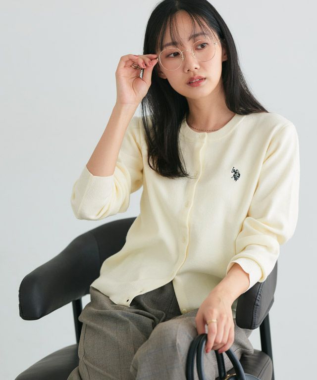 162cm / オフホワイト×ネイビー / M