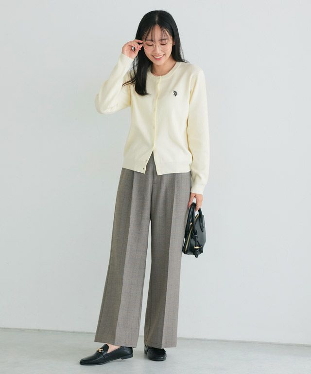 162cm / オフホワイト×ネイビー / M