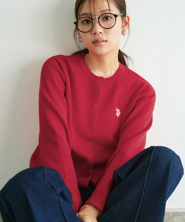 166cm / レッド×アイボリー / M