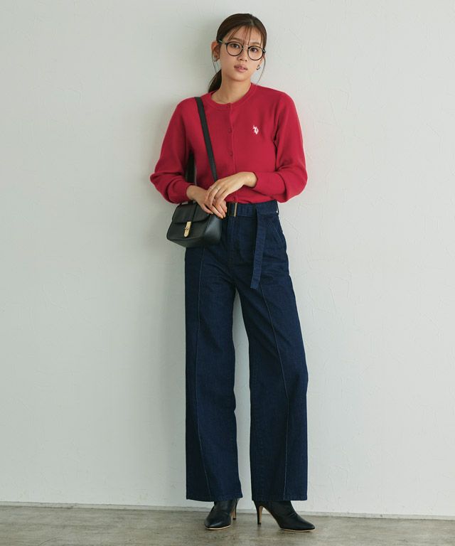 166cm / ネイビー×オフホワイト / M