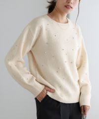 パールビジューニット