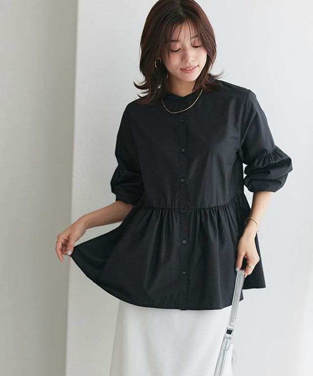 ギャザーチュニックブラウス