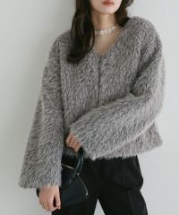 シャギーボアショートコート