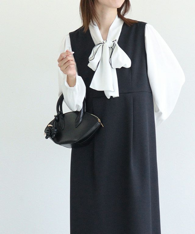 163cm / ツイード/ネイビー / M