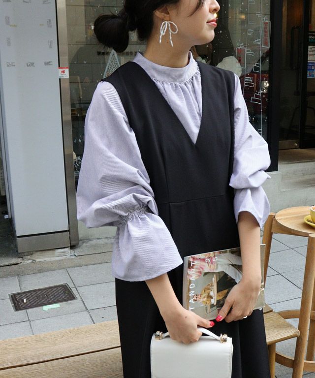 157cm / ストライプ / M