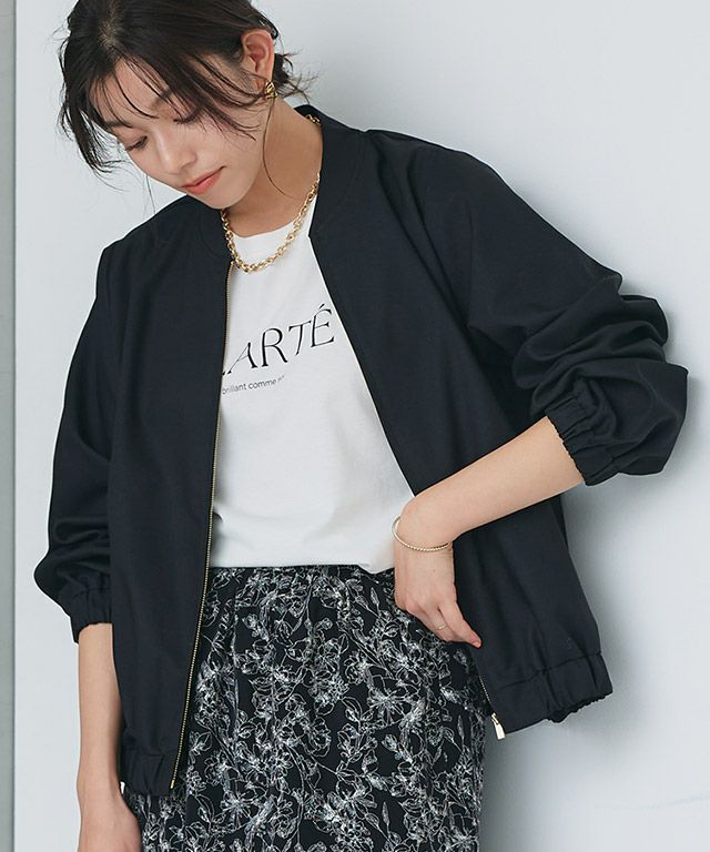 シンプルツイルブルゾン